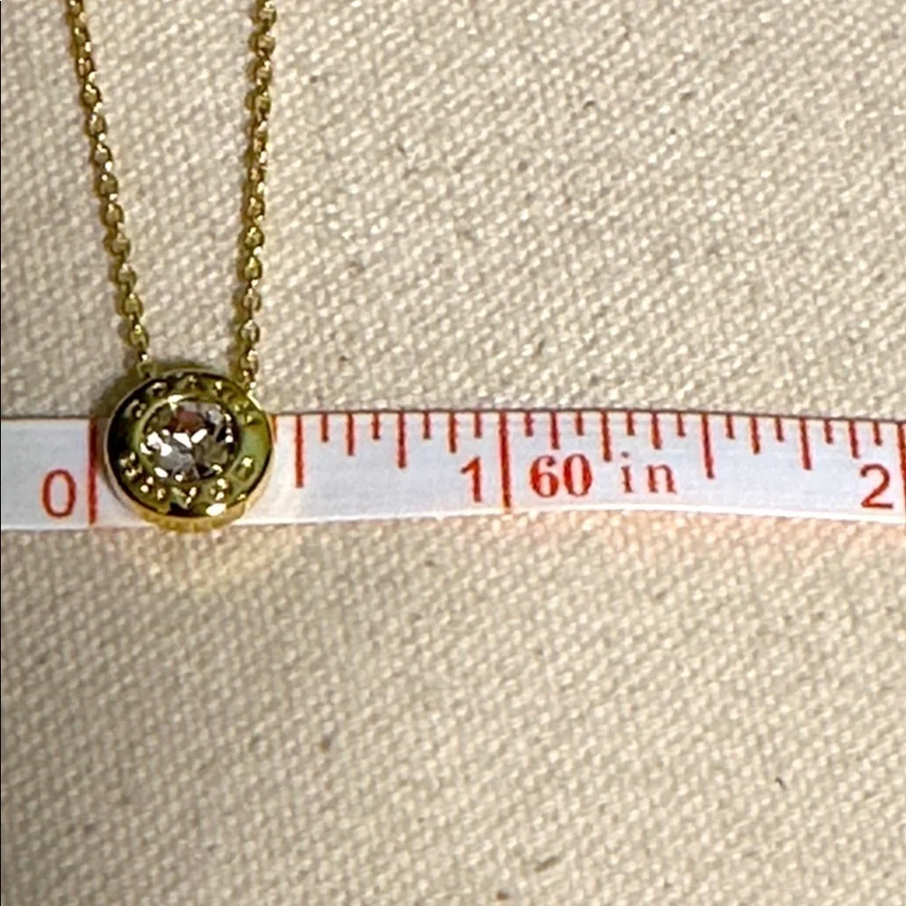 Coach Women's Signature Stone Pendant Necklace Adjustable 16”-18” - NWOT - Picture 9 of 9